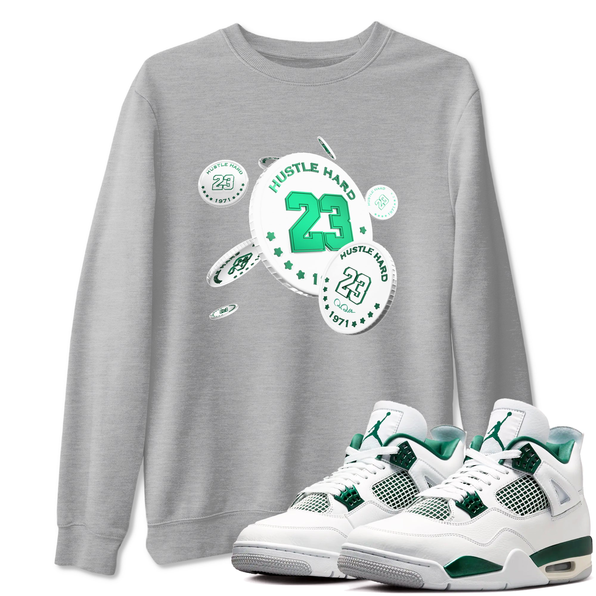 Coin Drop snkmatch Tees - Air Jordan 4 Oxidized Green