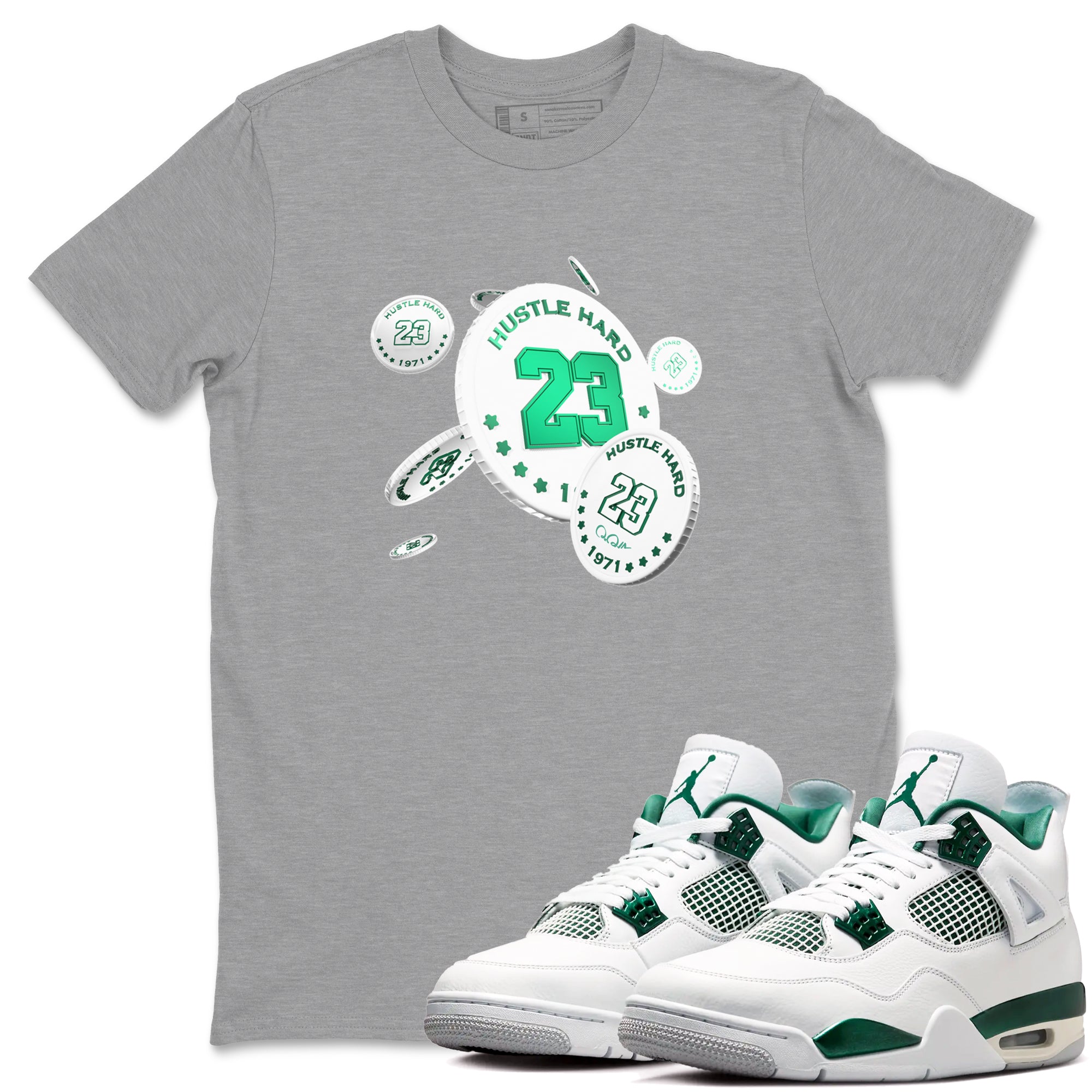 Coin Drop snkmatch Tees - Air Jordan 4 Oxidized Green