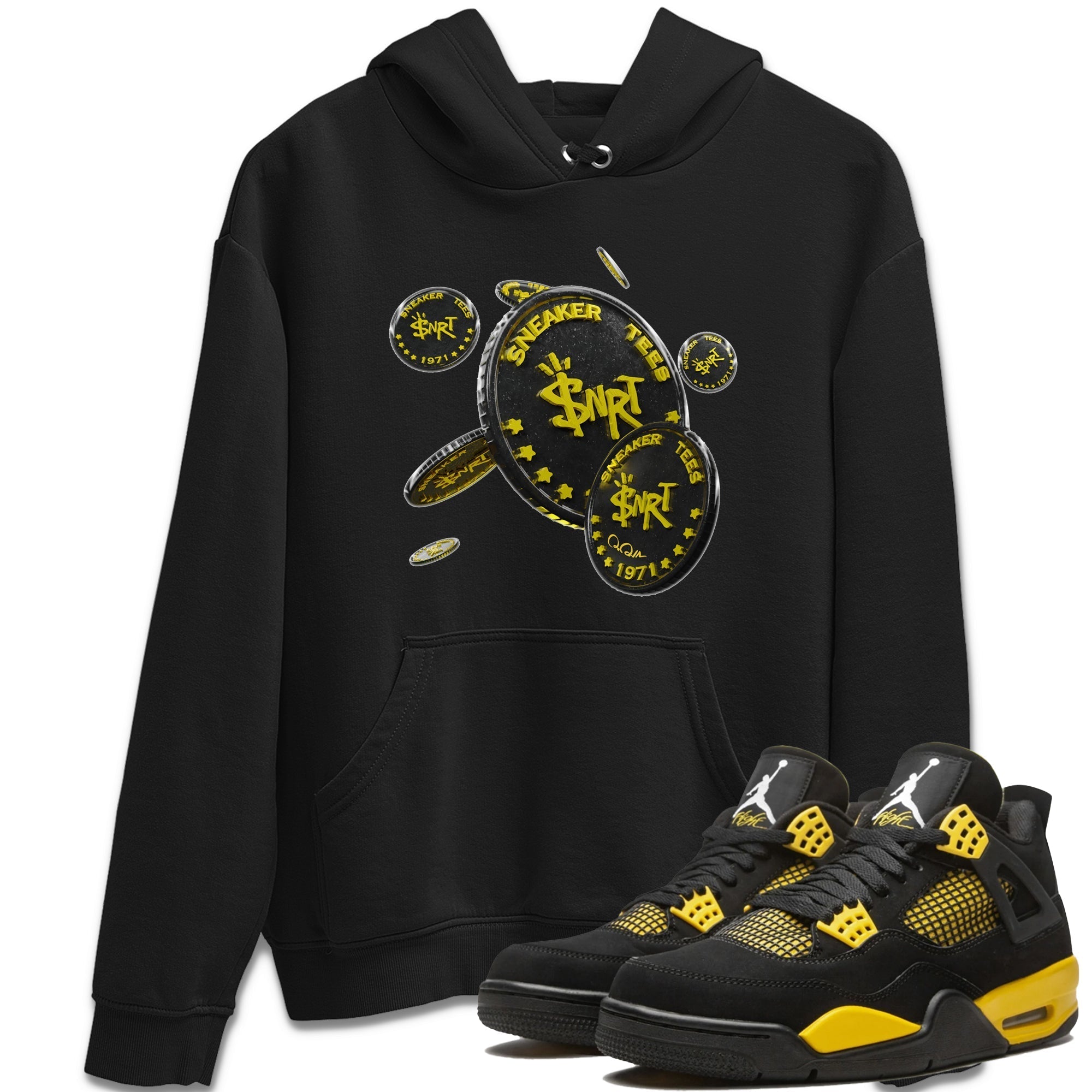 Coin Drop Unisex Tops - Air Jordan 4 Thunder