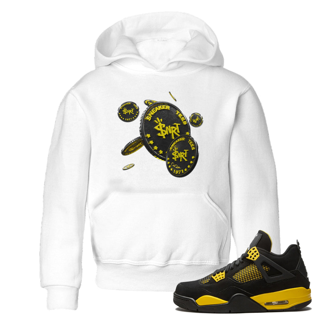 Coin Drop Kids Tops - Air Jordan 4 Thunder