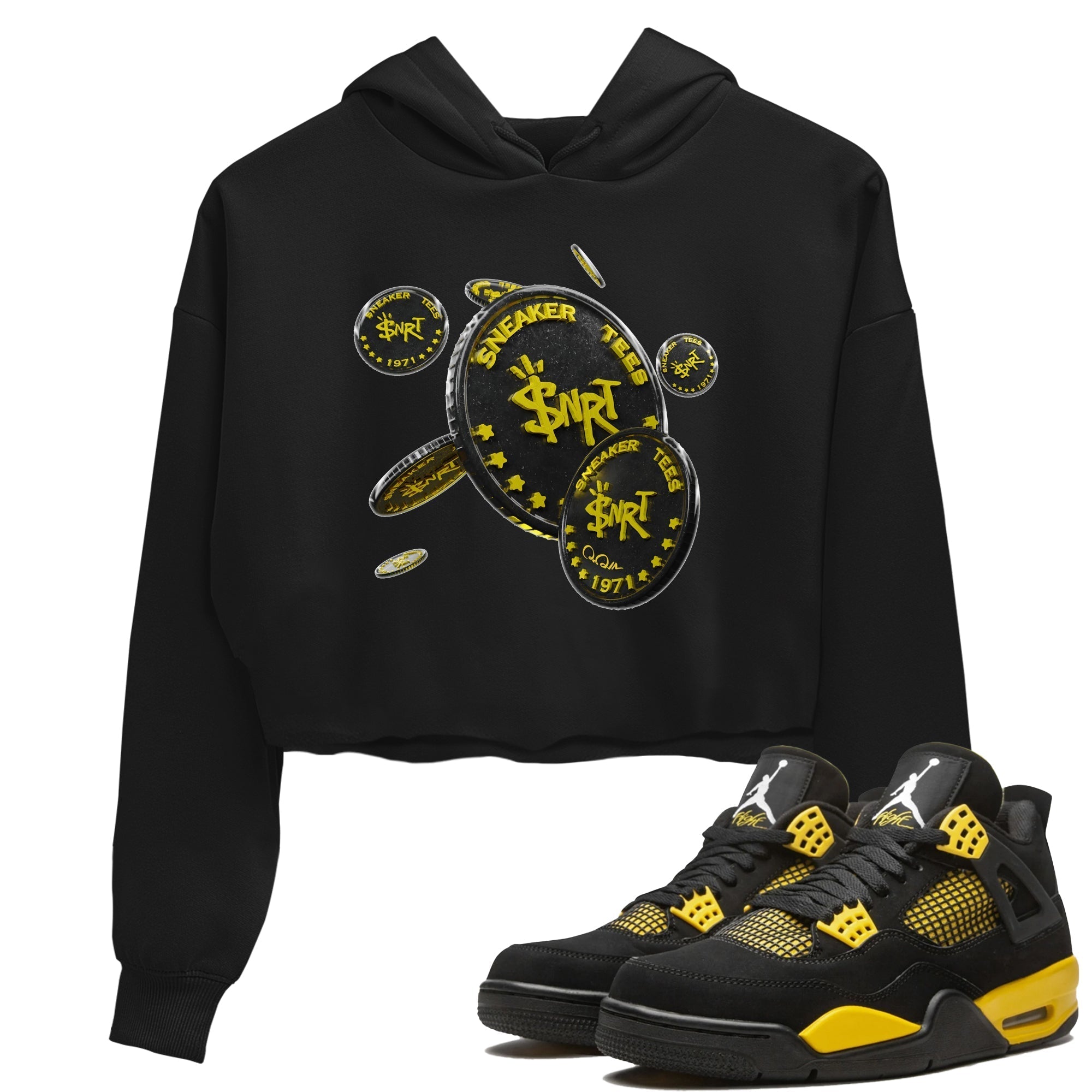 Coin Drop Women's Tops - Air Jordan 4 Thunder