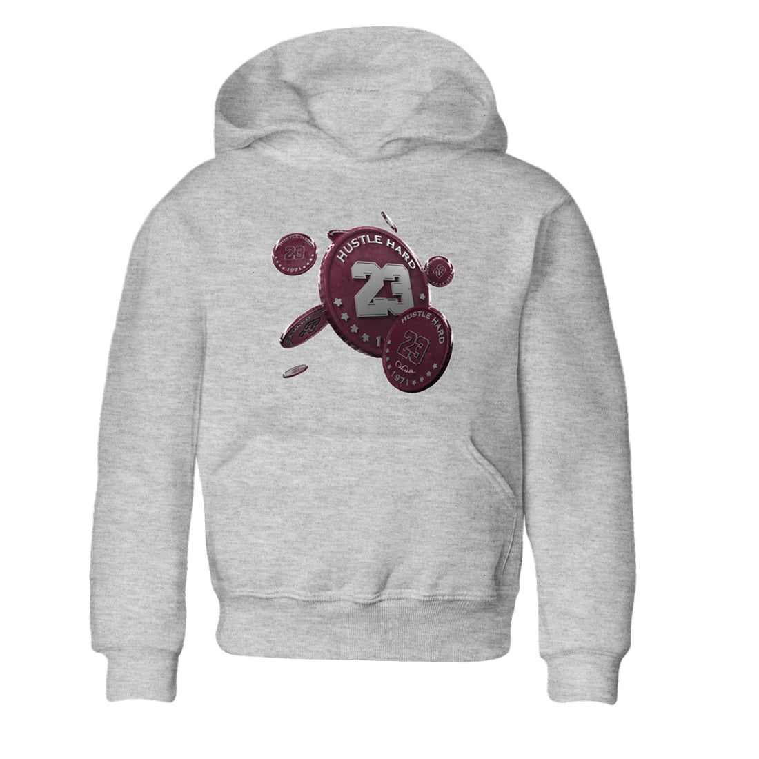 Coin Drop Kids Tops - Air Jordan 5 Burgundy
