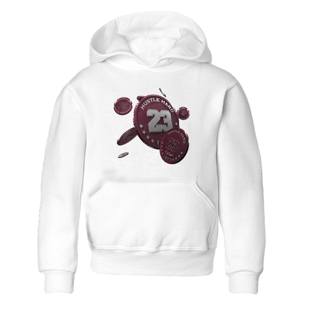 Coin Drop Kids Tops - Air Jordan 5 Burgundy
