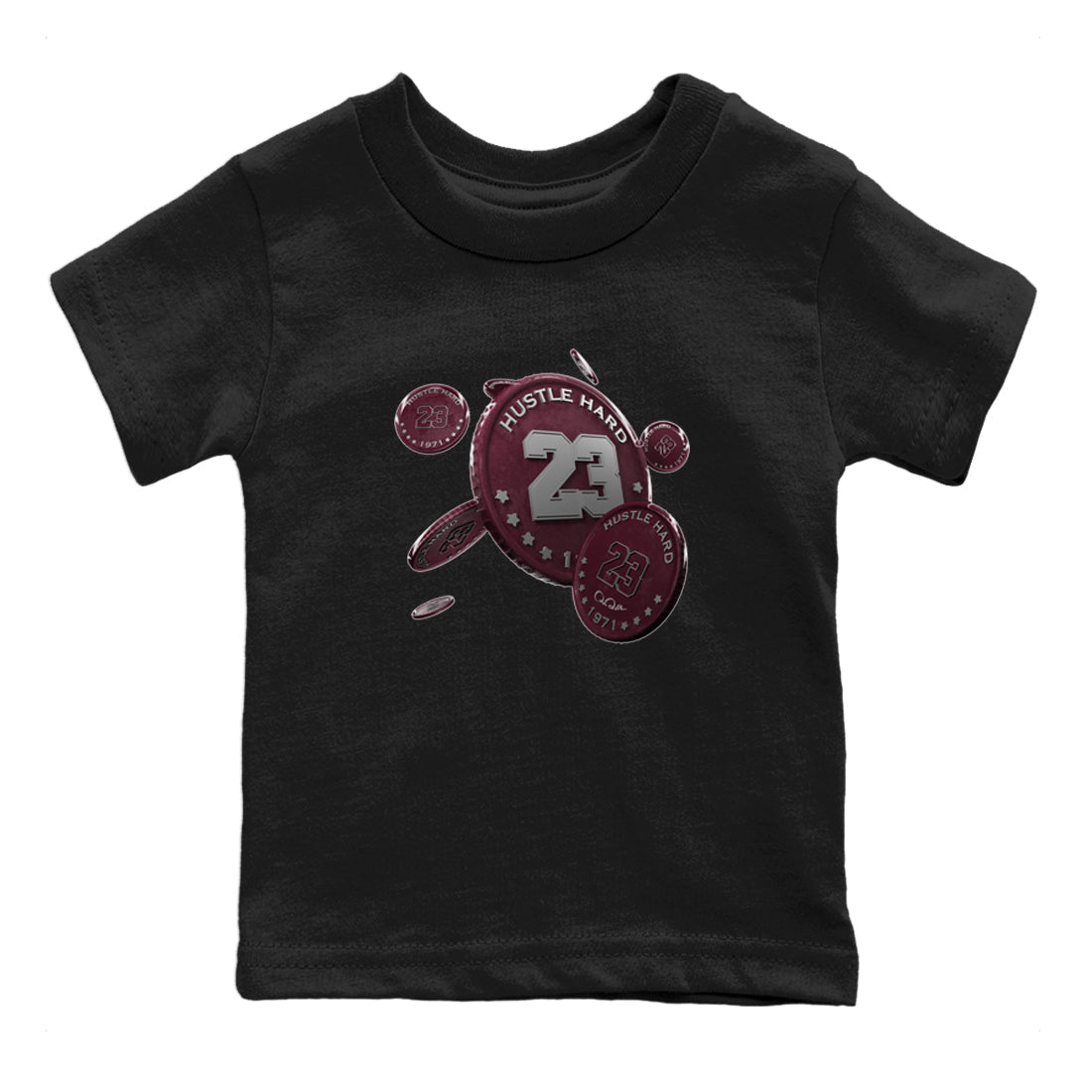 Coin Drop Kids Tops - Air Jordan 5 Burgundy