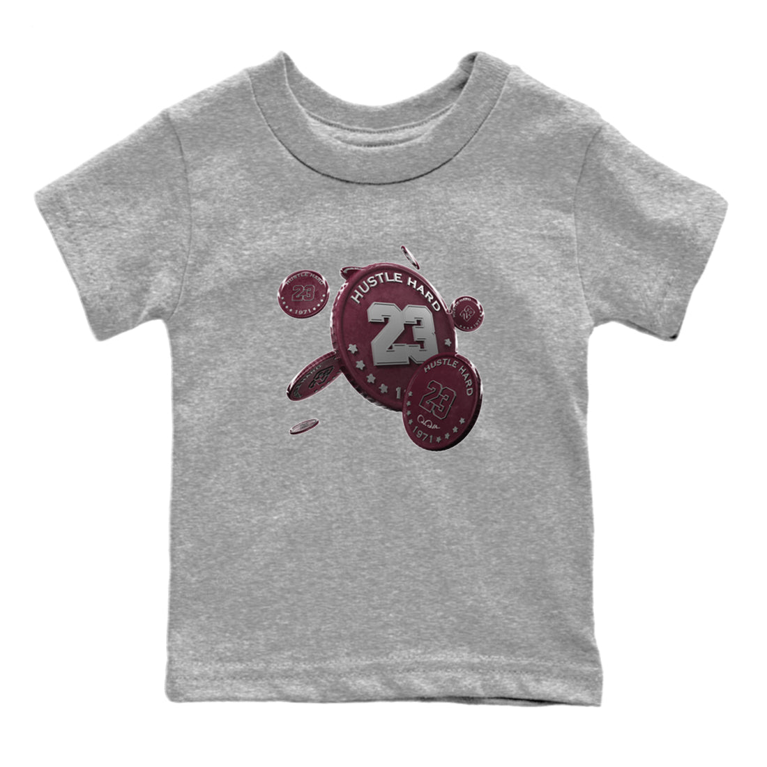 Coin Drop Kids Tops - Air Jordan 5 Burgundy