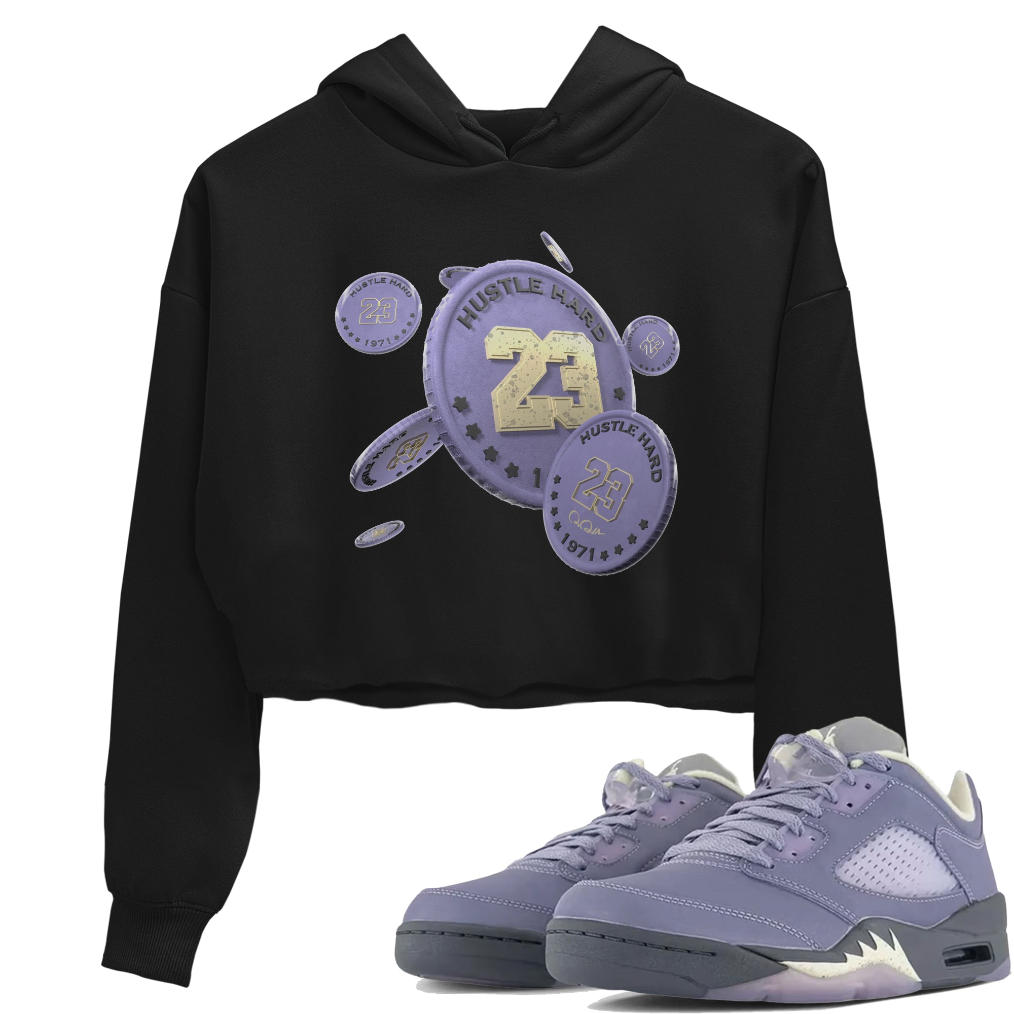 Coin Drop Women's Tops - Air Jordan 5 Indigo Haze