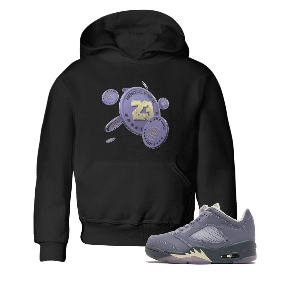 Coin Drop Kids Tops - Air Jordan 5 Indigo Haze