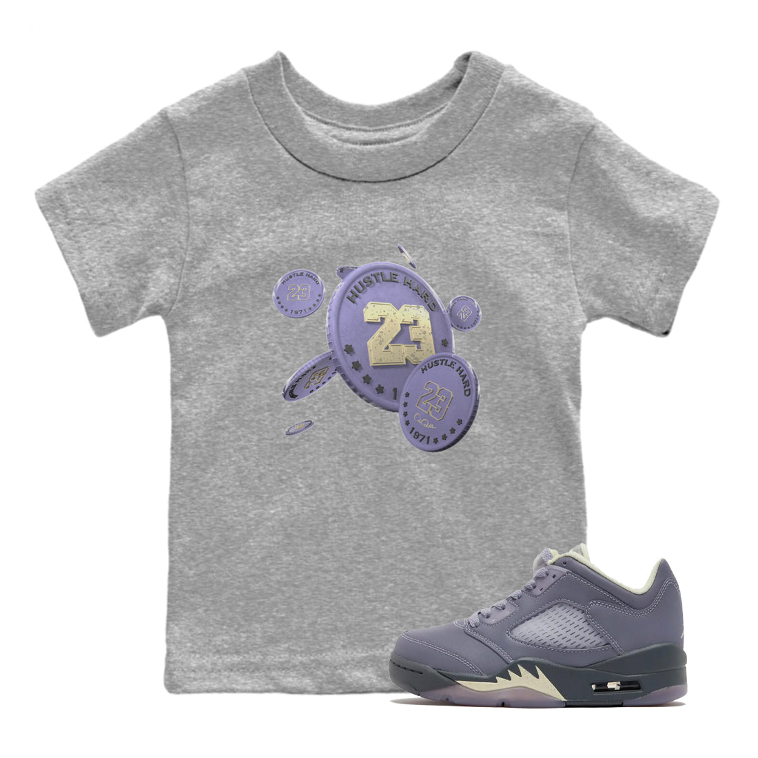 Coin Drop Kids Tops - Air Jordan 5 Indigo Haze