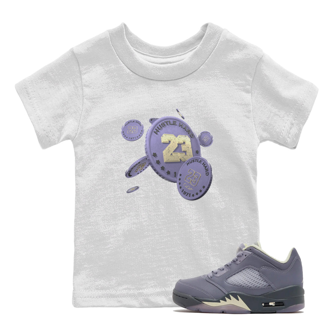 Coin Drop Kids Tops - Air Jordan 5 Indigo Haze