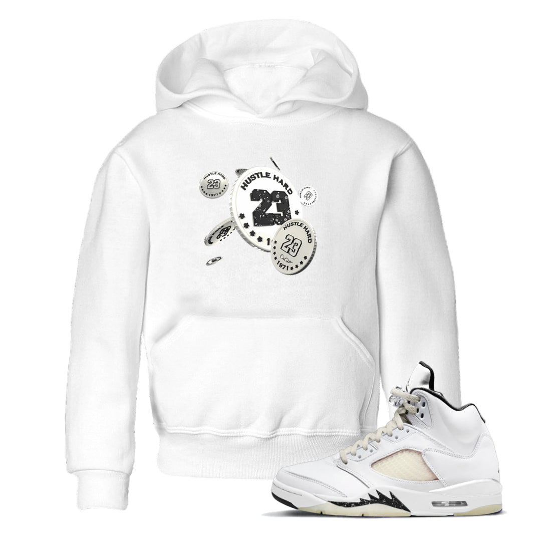 Coin Drop snkmatch Tees Kids - Air Jordan 5 Sail