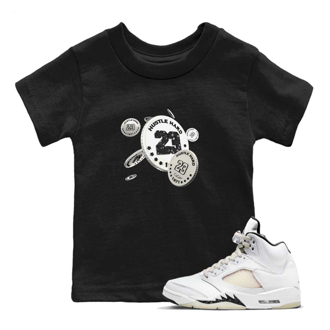 Coin Drop snkmatch Tees Kids - Air Jordan 5 Sail