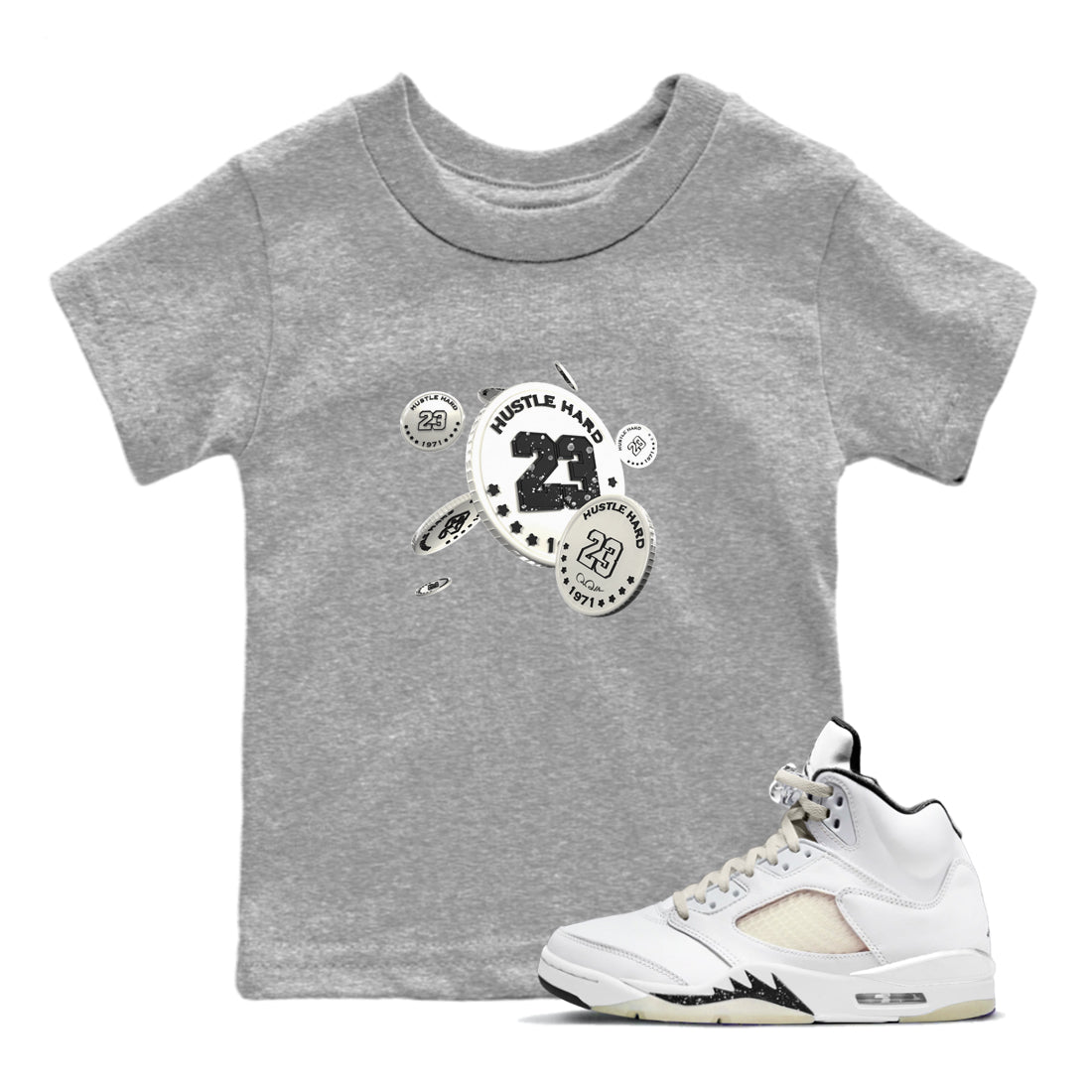 Coin Drop snkmatch Tees Kids - Air Jordan 5 Sail