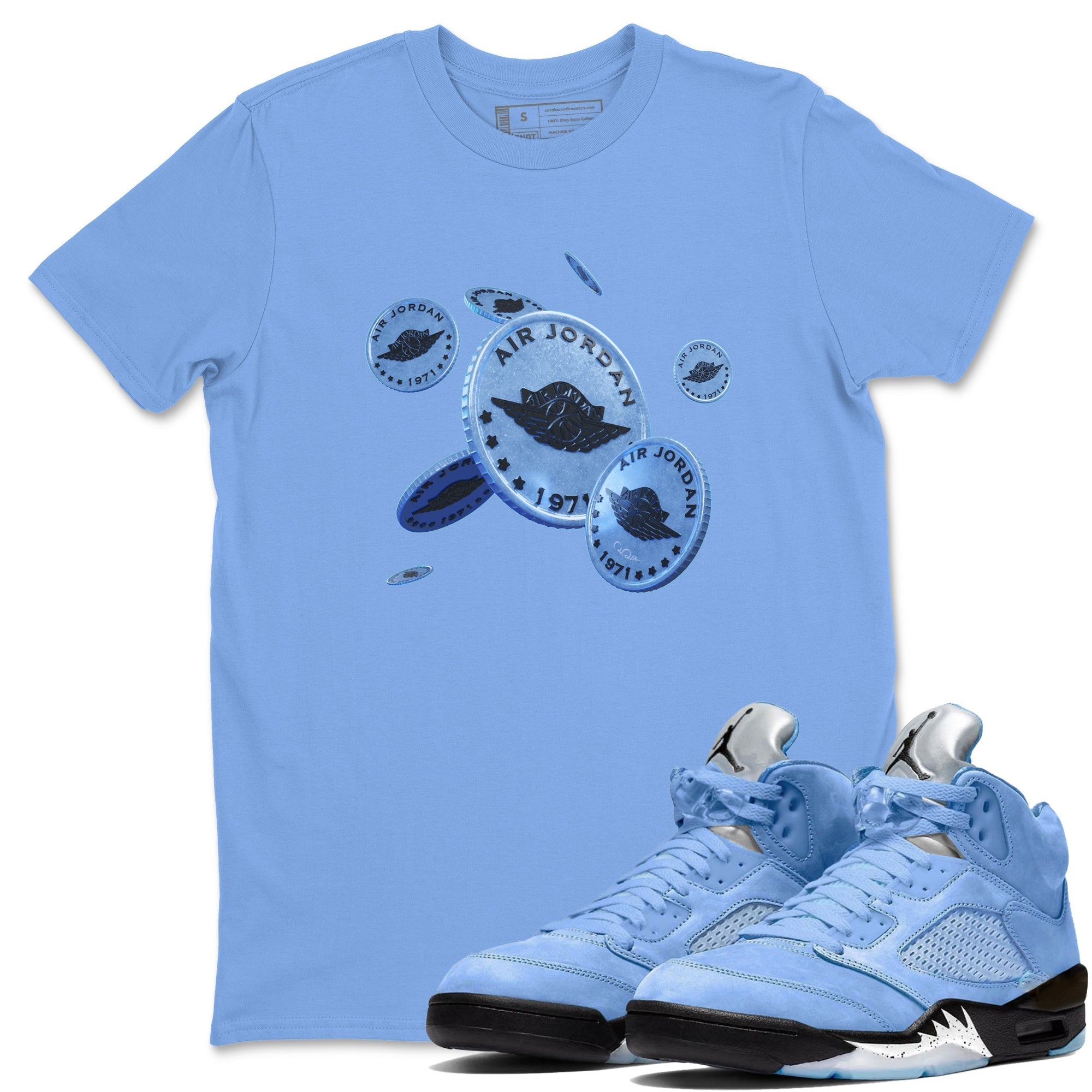Coin Drop Unisex Tops - Air Jordan 5 UNC