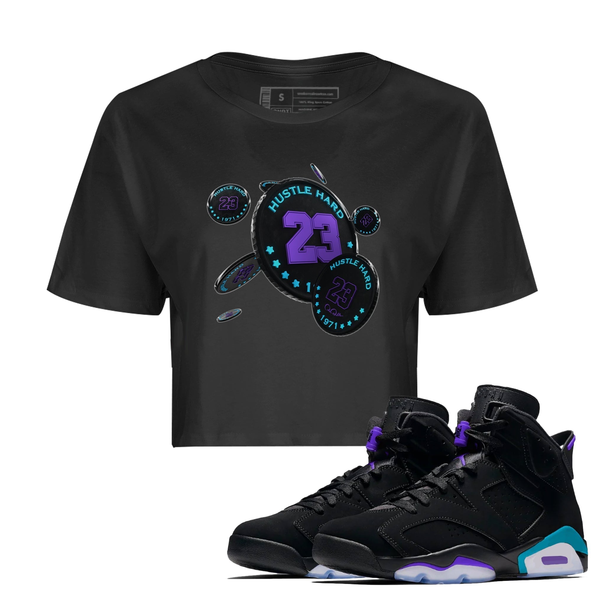 Coin Drop Women's Tops - Air Jordan 6 Aqua