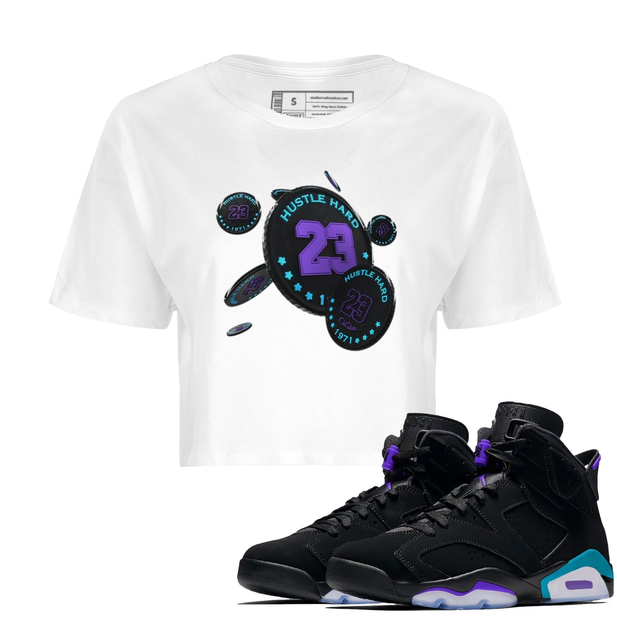 Coin Drop Women's Tops - Air Jordan 6 Aqua