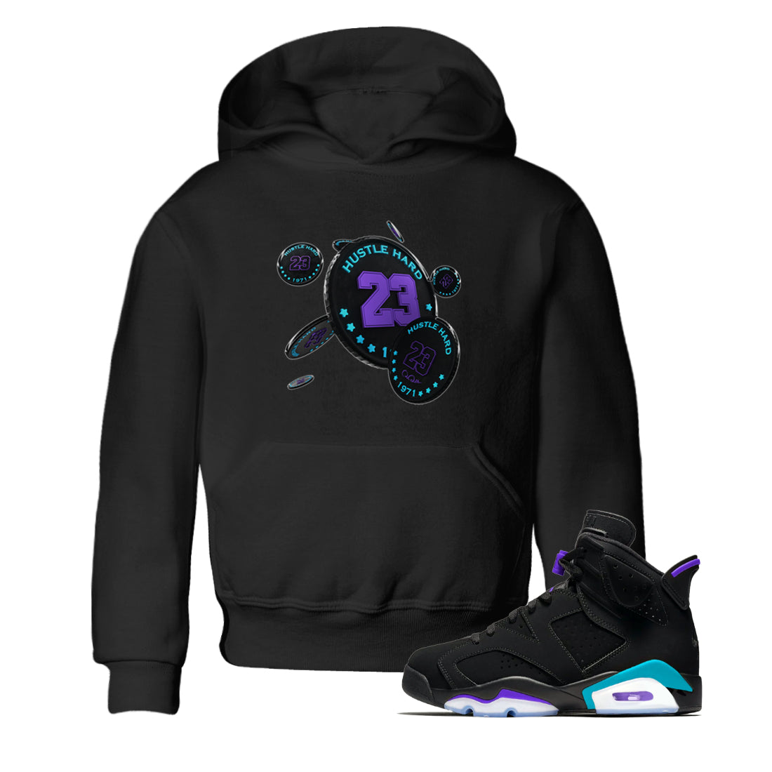 Coin Drop Kids Tops - Air Jordan 6 Aqua