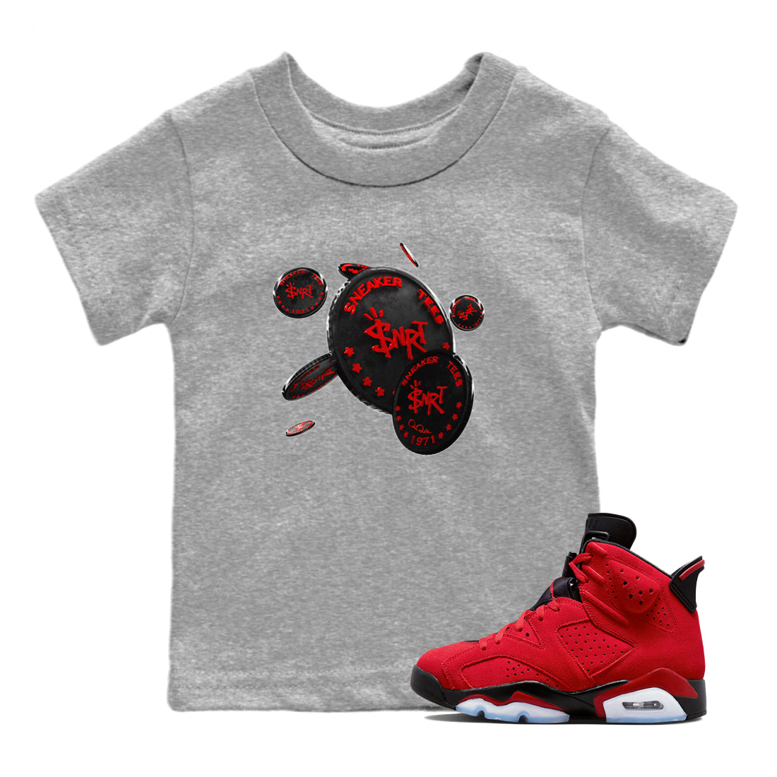 Coin Drop Kids Tops - Air Jordan 6 Toro Bravo