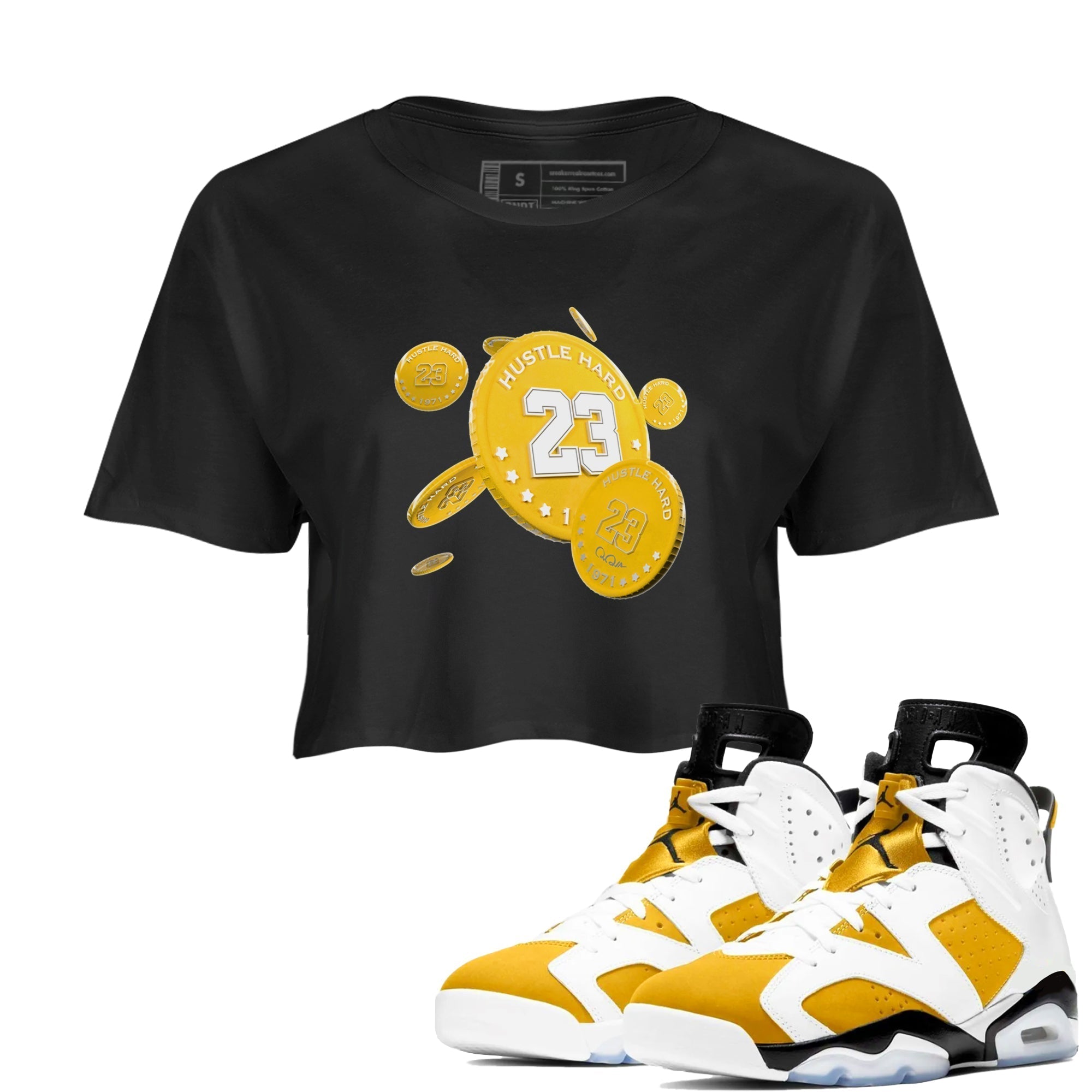 Coin Drop snkmatch Women's Top - Air Jordan 6 Yellow Ochre