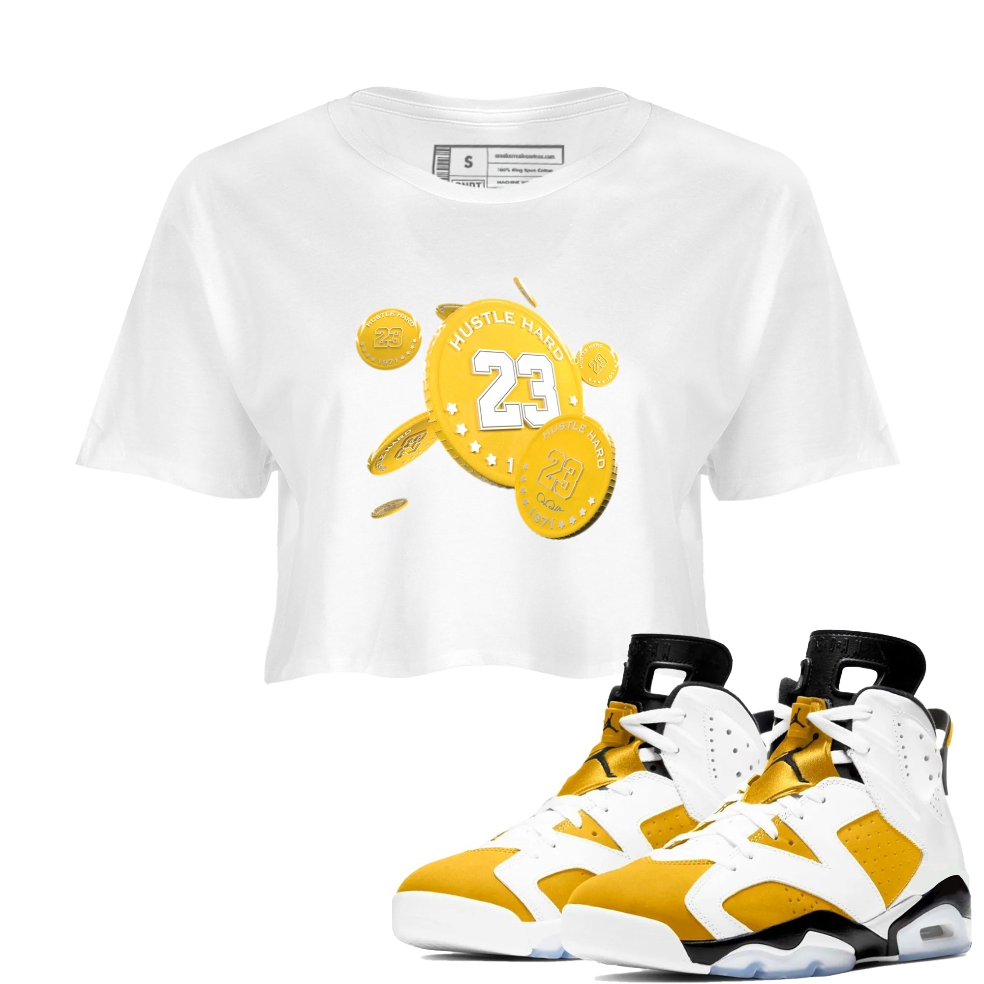 Coin Drop snkmatch Women's Top - Air Jordan 6 Yellow Ochre