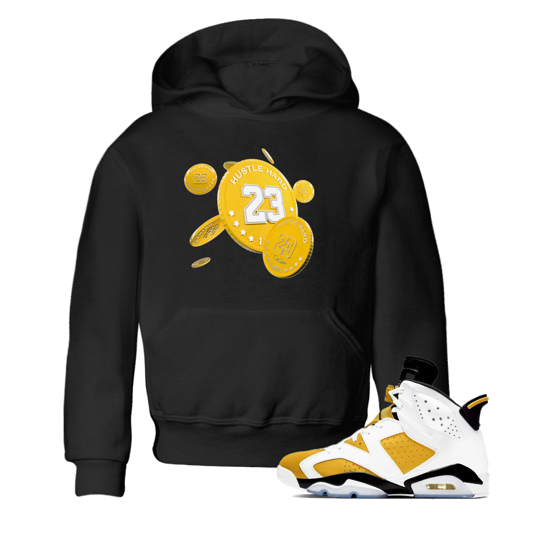 Coin Drop snkmatch Tee Kids - Air Jordan 6 Yellow Ochre