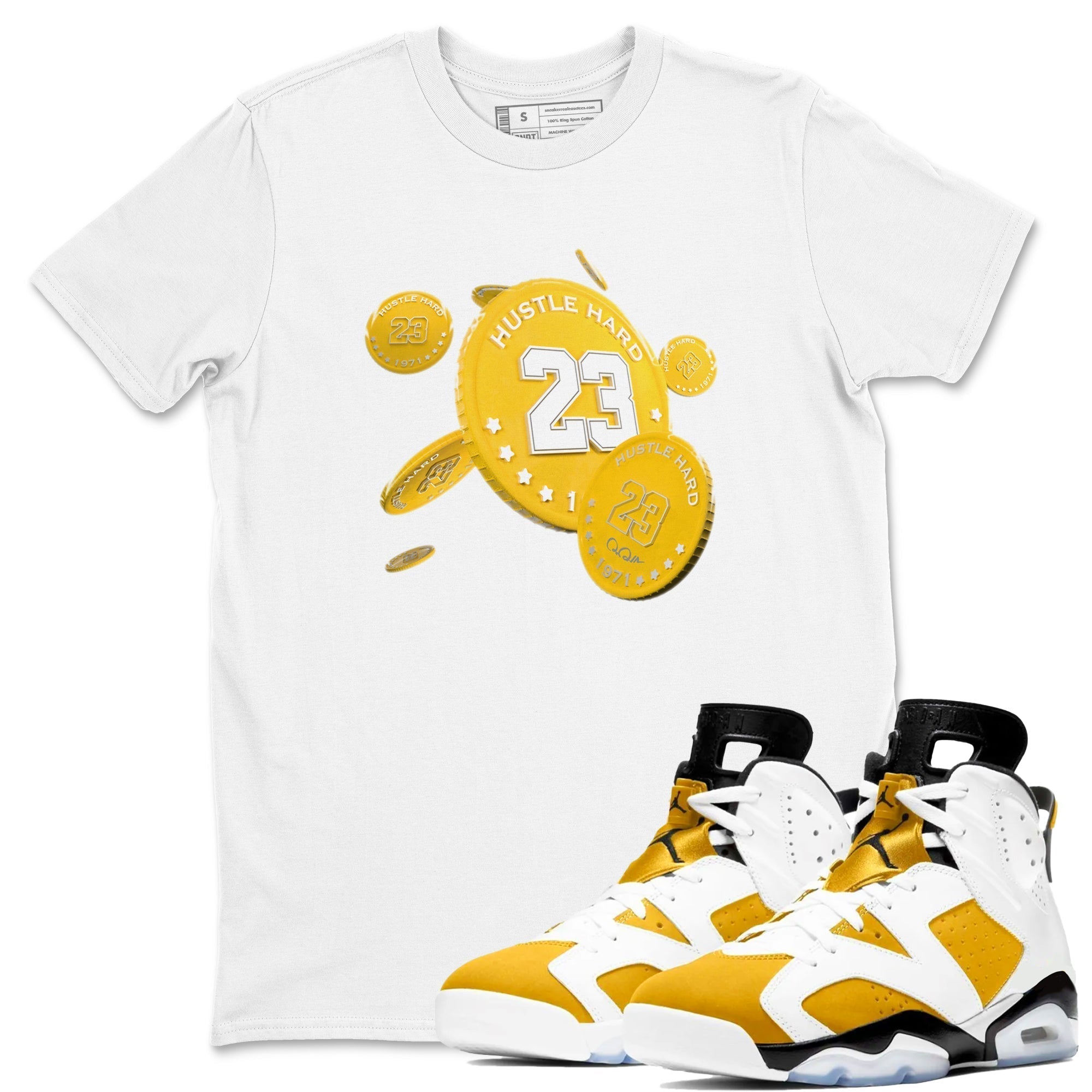 Coin Drop snkmatch Tee - Air Jordan 6 Yellow Ochre
