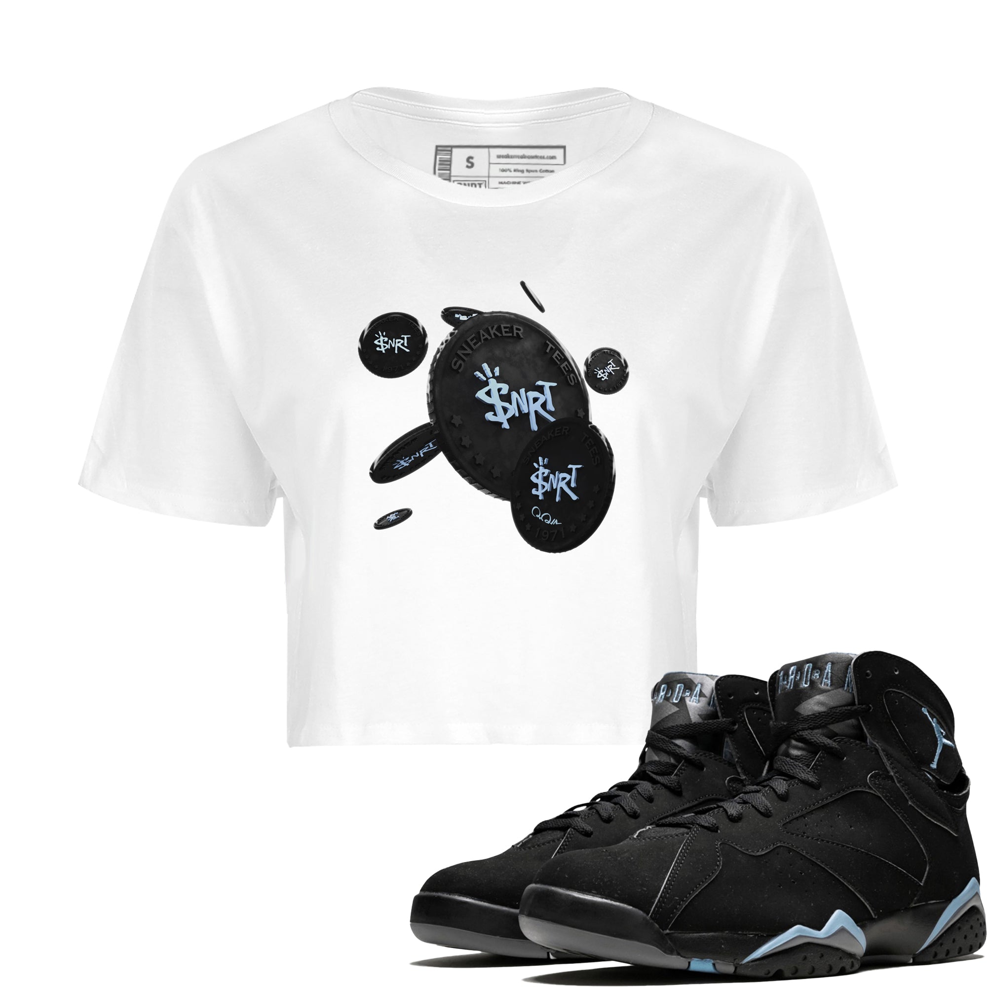 Coin Drop Women's Tops - Air Jordan 7 Chambray