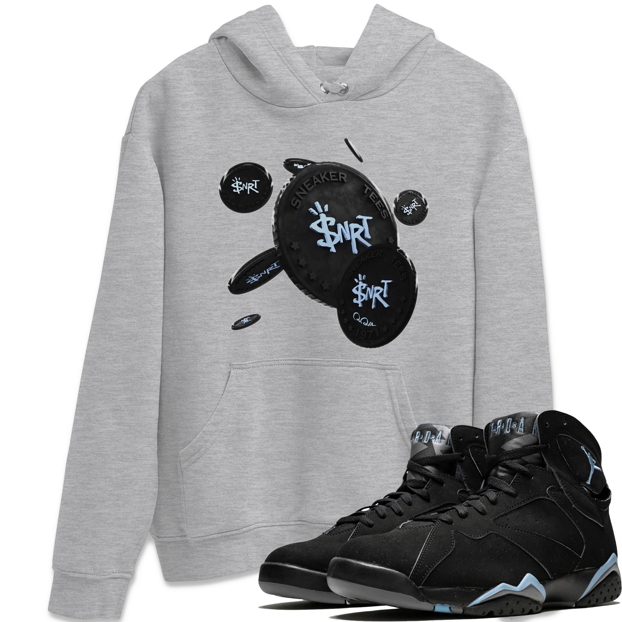 Coin Drop Unisex Tops - Air Jordan 7 Chambray