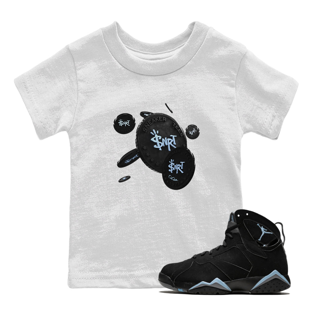 Coin Drop Kids Tops - Air Jordan 7 Chambray