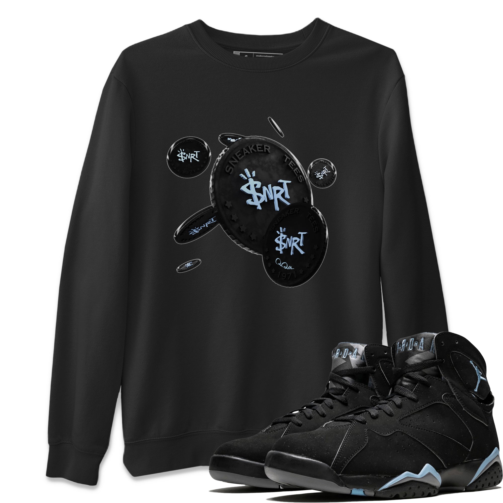 Coin Drop Unisex Tops - Air Jordan 7 Chambray