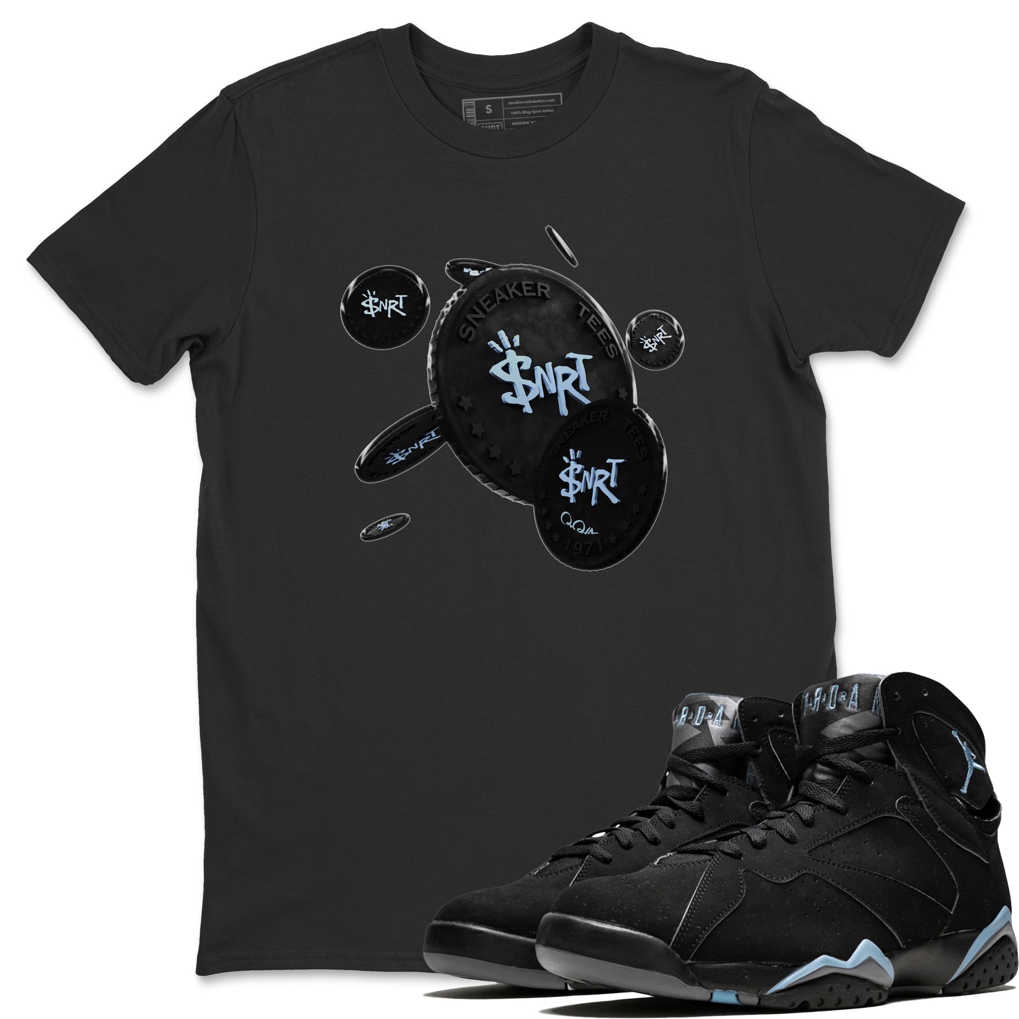 Coin Drop Unisex Tops - Air Jordan 7 Chambray