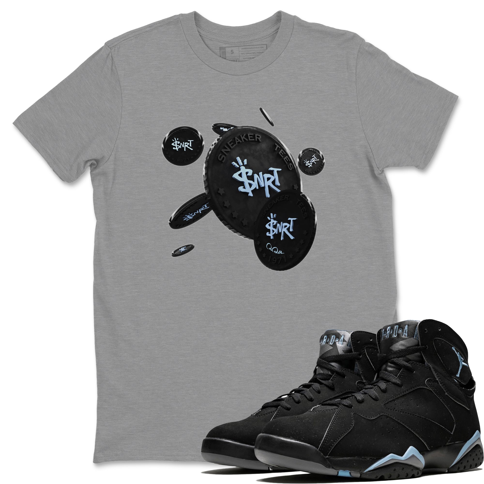 Coin Drop Unisex Tops - Air Jordan 7 Chambray