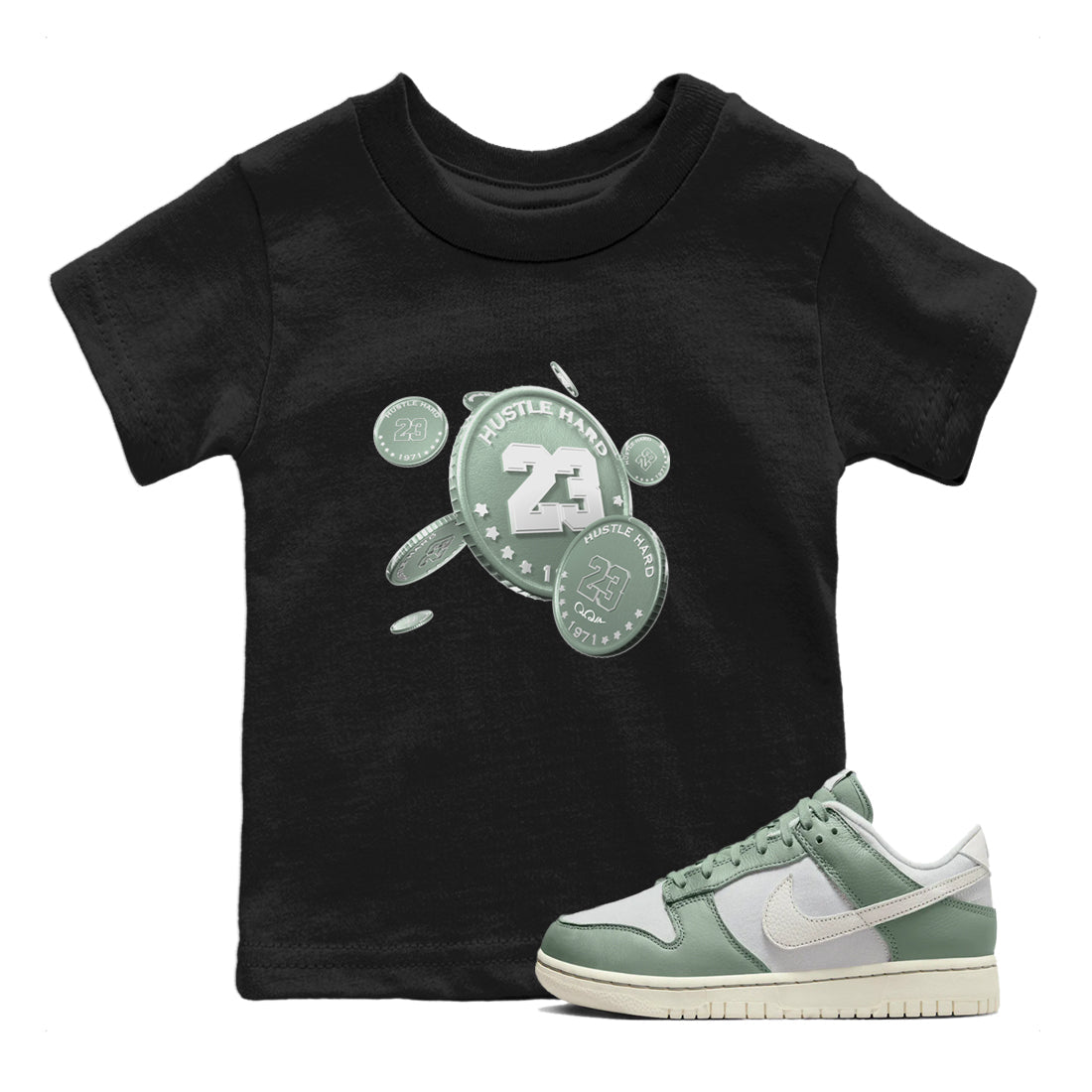Coin Drop Kids Tops - Dunk Mica Green