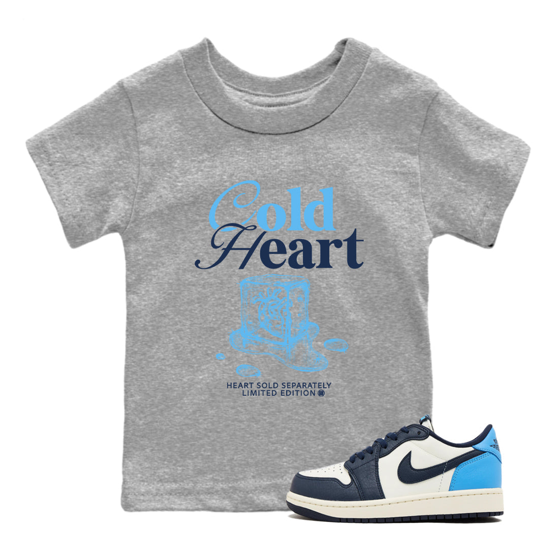 Cold Heart snkmatch Tees Kids - Air Jordan 1 Obsidian