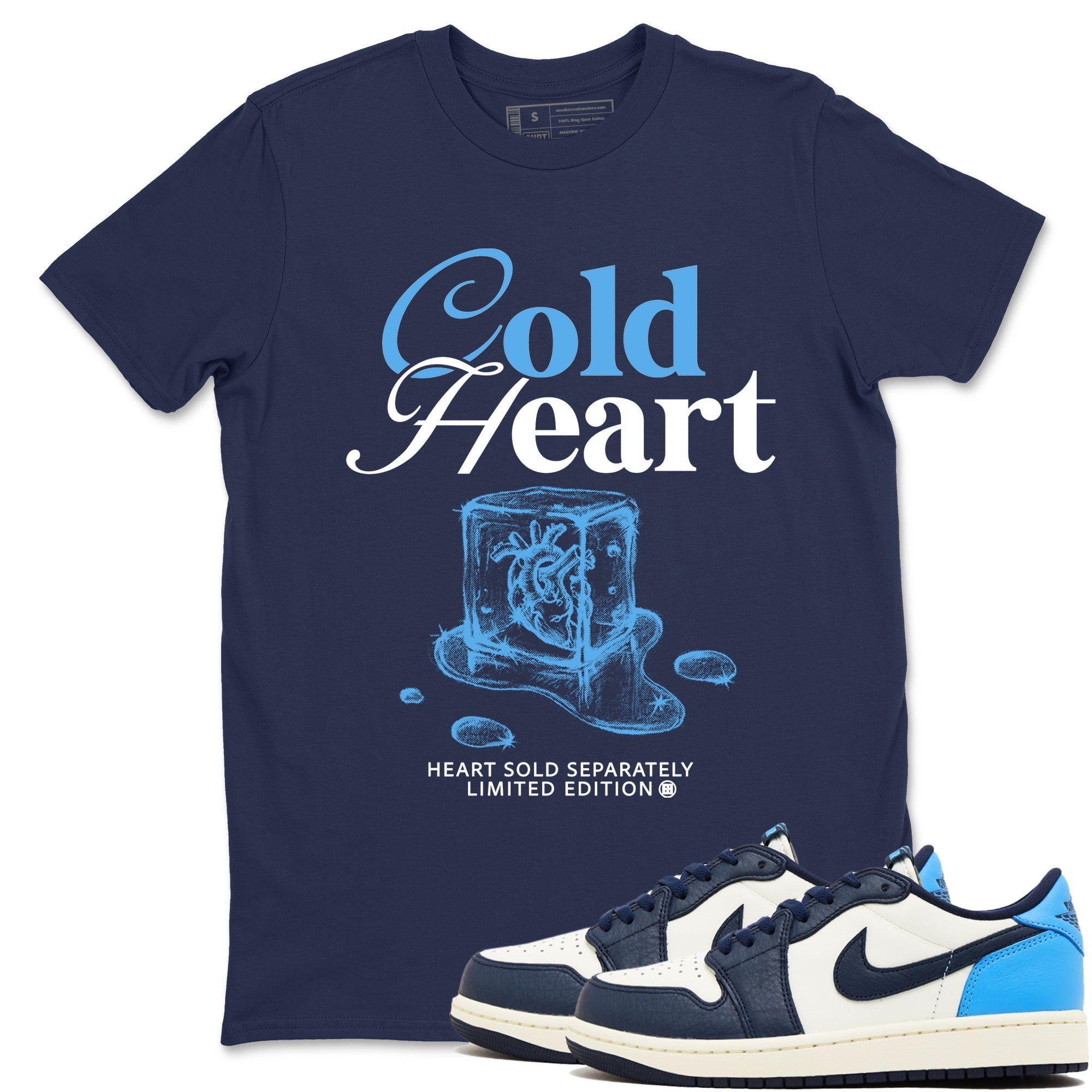 Cold Heart snkmatch Tees - Air Jordan 1 Obsidian