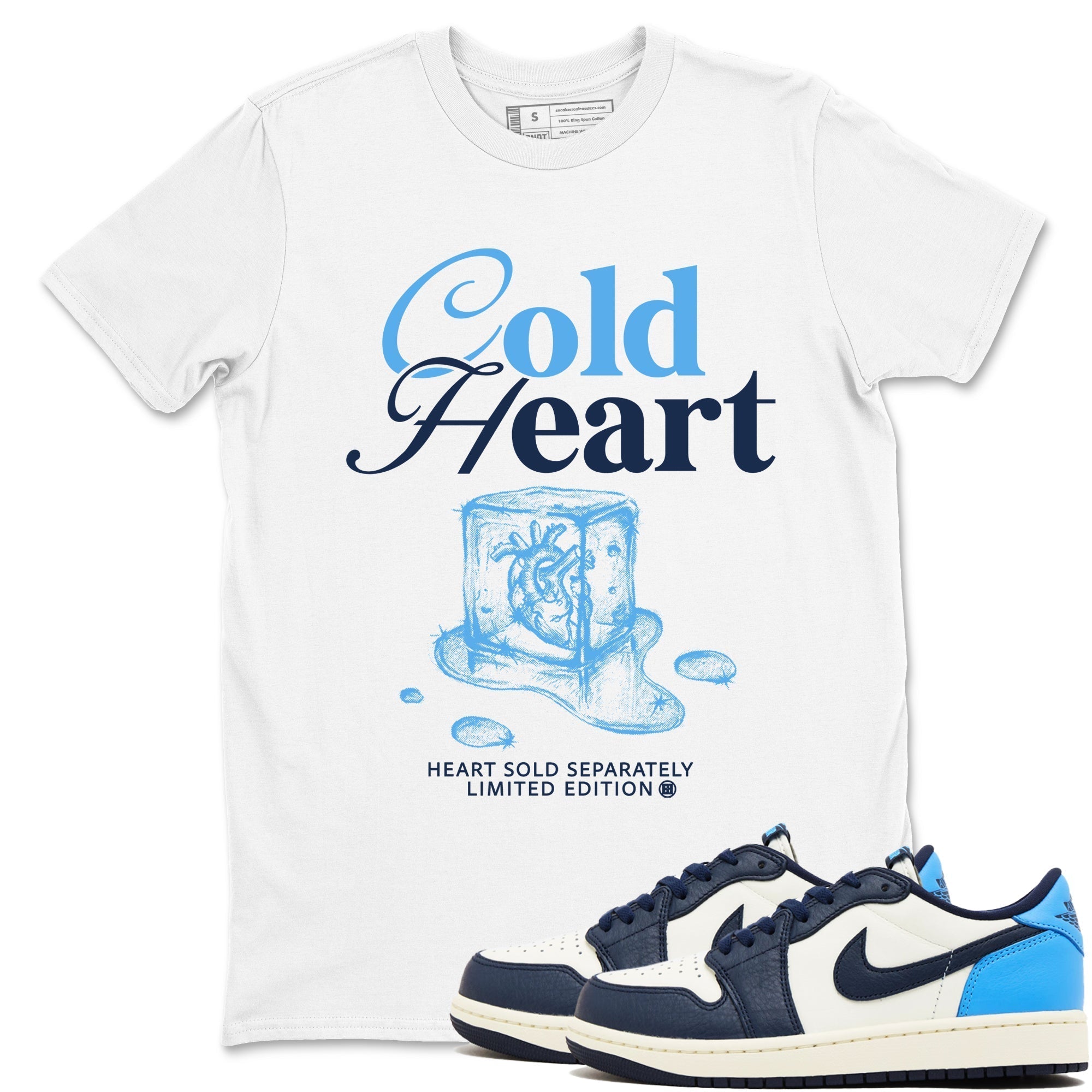 Cold Heart snkmatch Tees - Air Jordan 1 Obsidian