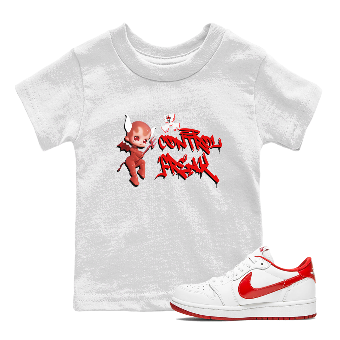 Control Freak snkmatch Tee Kids - Air Jordan 1 University Red