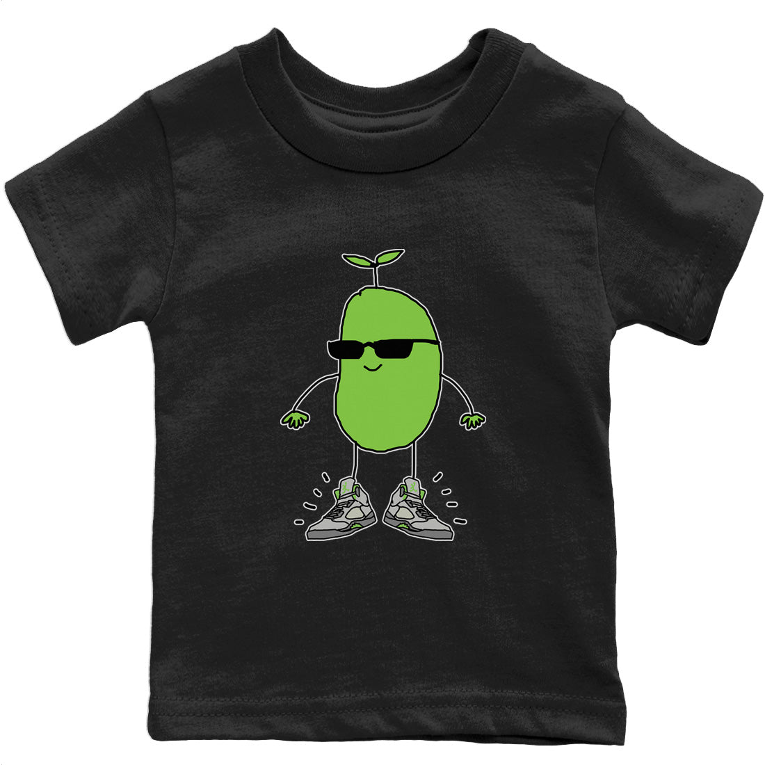 Cool Beans Kids Tops - Air Jordan 5 Green Bean