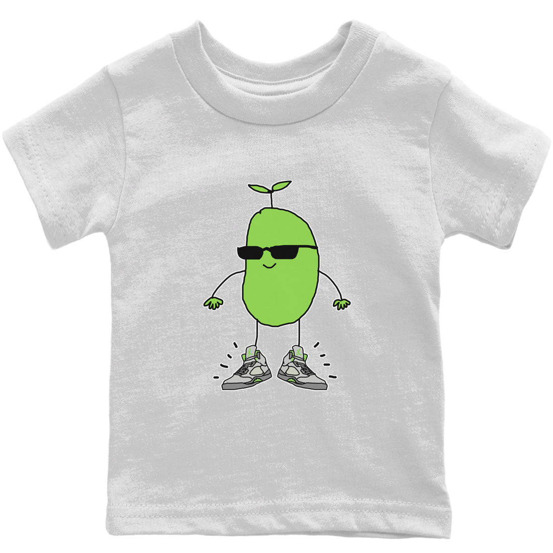 Cool Beans Kids Tops - Air Jordan 5 Green Bean