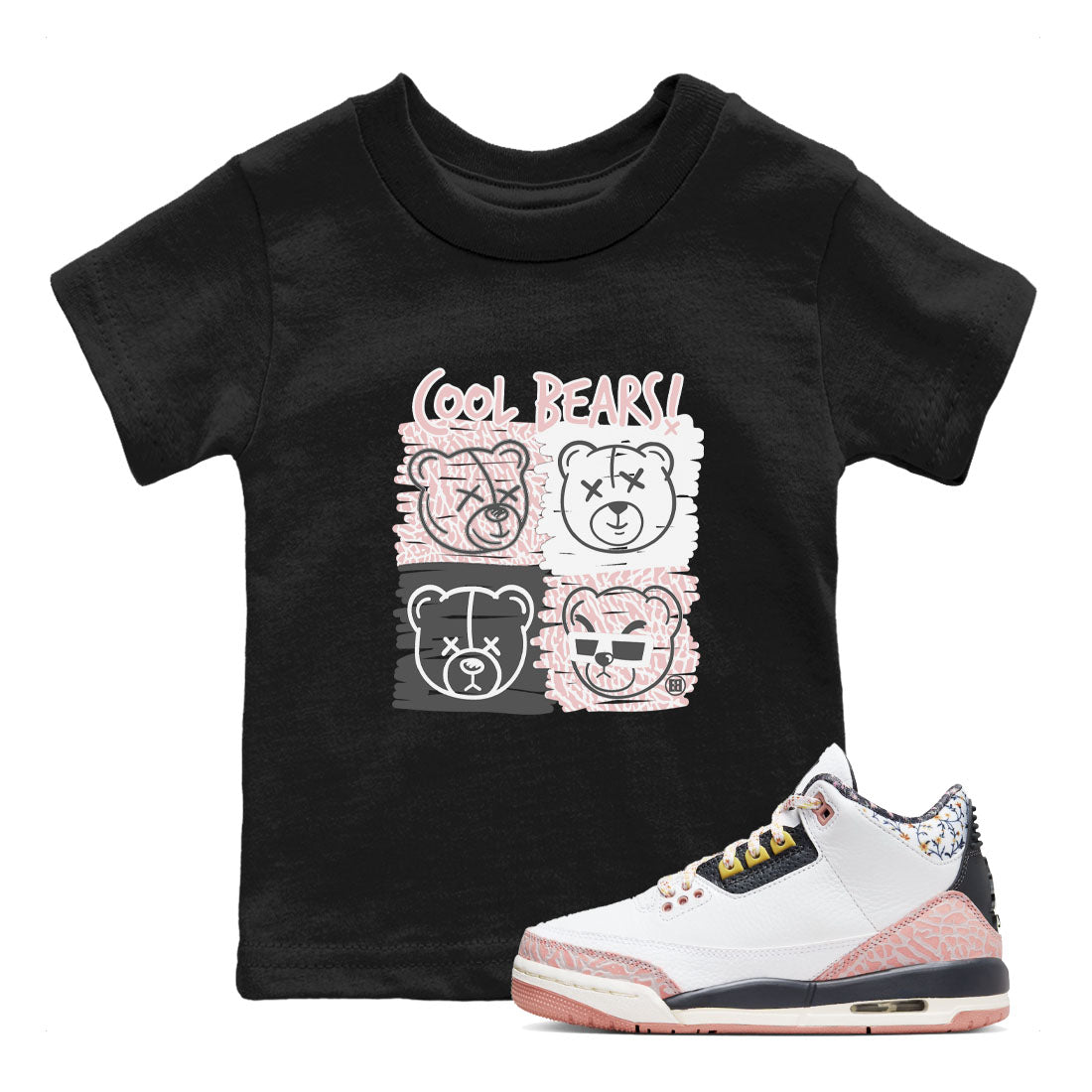 Cool Bears snkmatch Tees Kids - Air Jordan 3 Vintage Floral
