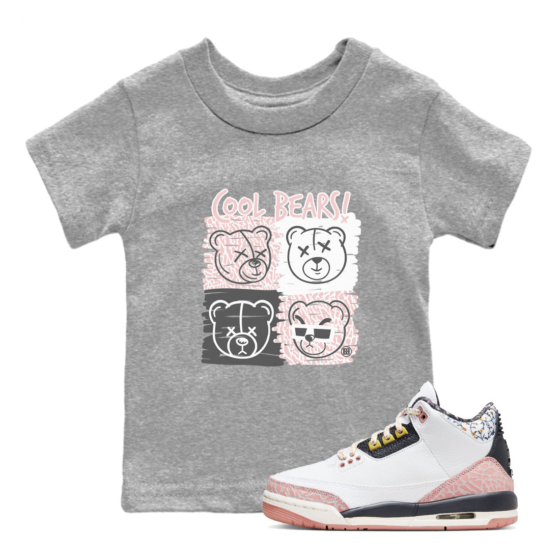 Cool Bears snkmatch Tees Kids - Air Jordan 3 Vintage Floral