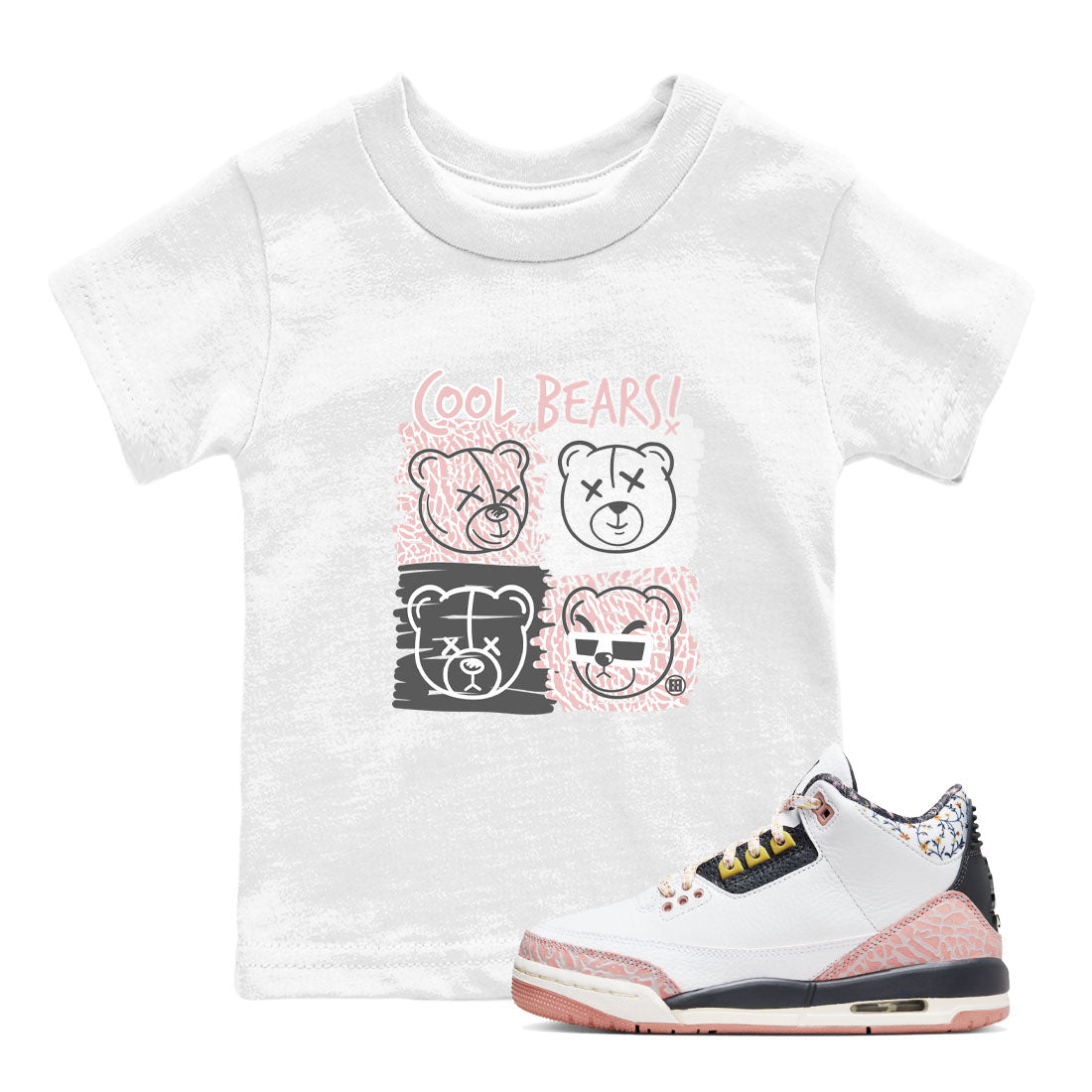 Cool Bears snkmatch Tees Kids - Air Jordan 3 Vintage Floral