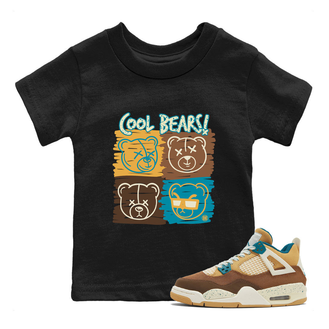 Cool Bears Kids Tops - Air Jordan 4 Cacao Wow