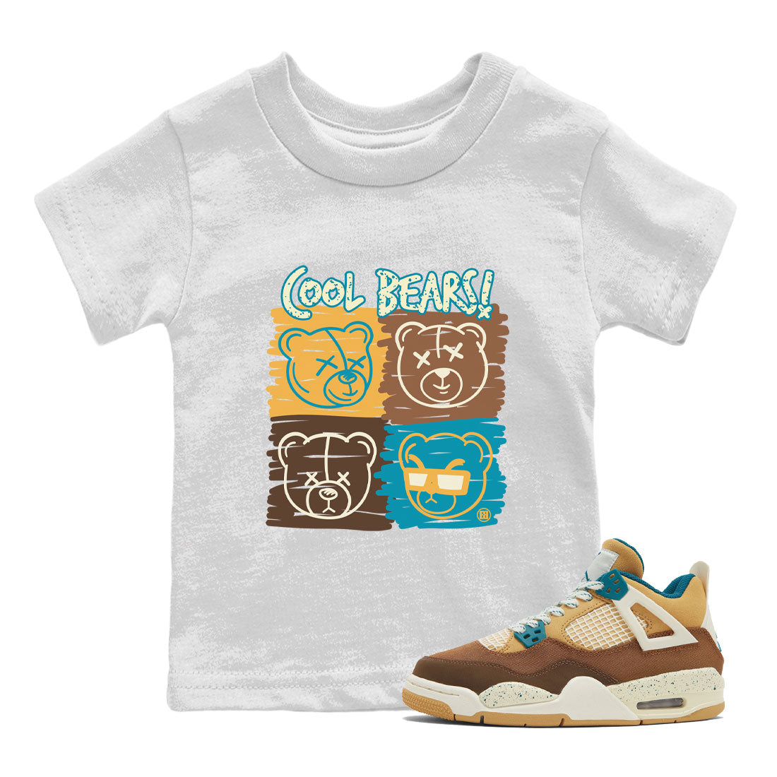Cool Bears Kids Tops - Air Jordan 4 Cacao Wow