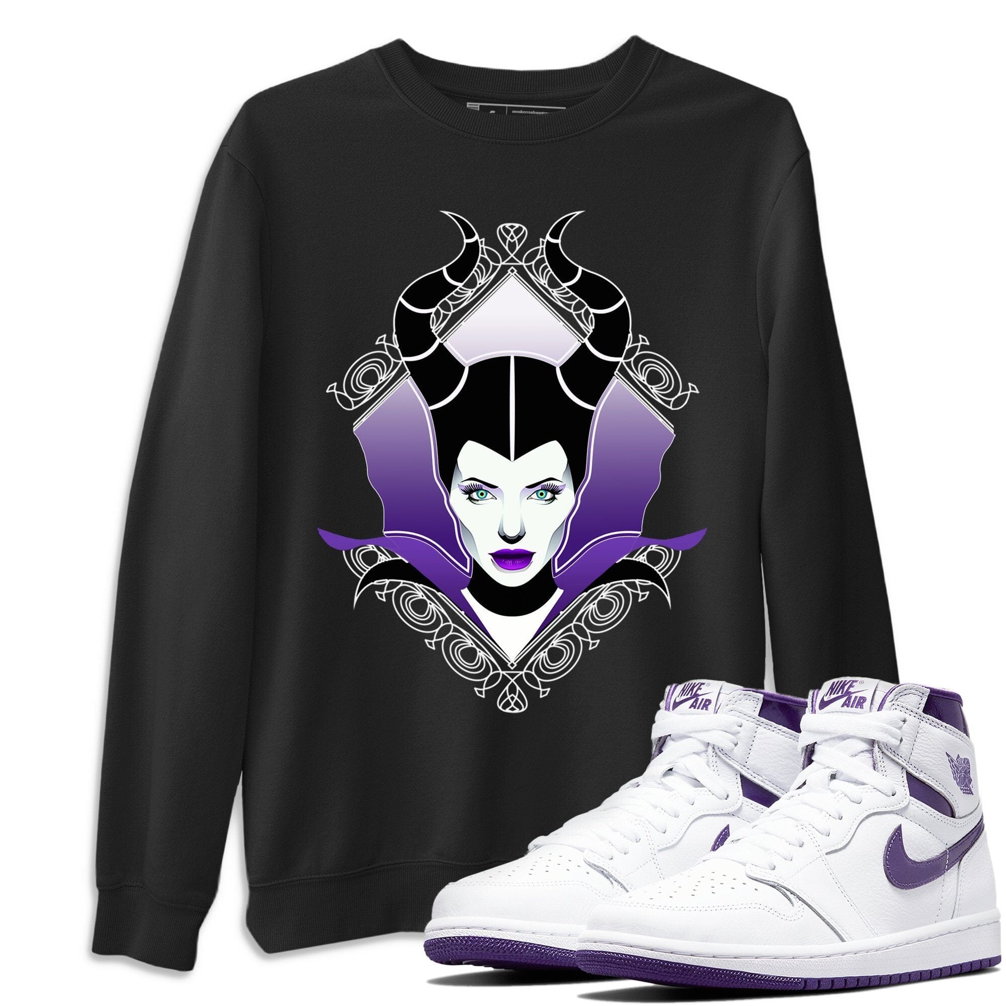 Court Purple Evil Unisex Tops - Air Jordan 1 WMNS Court Purple