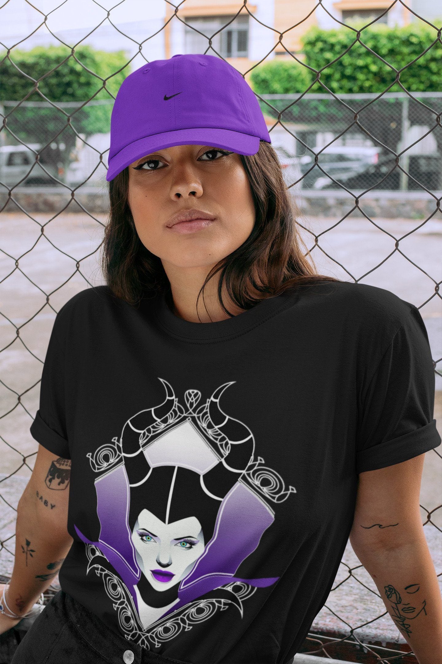 Court Purple Evil Unisex Tops - Air Jordan 1 WMNS Court Purple