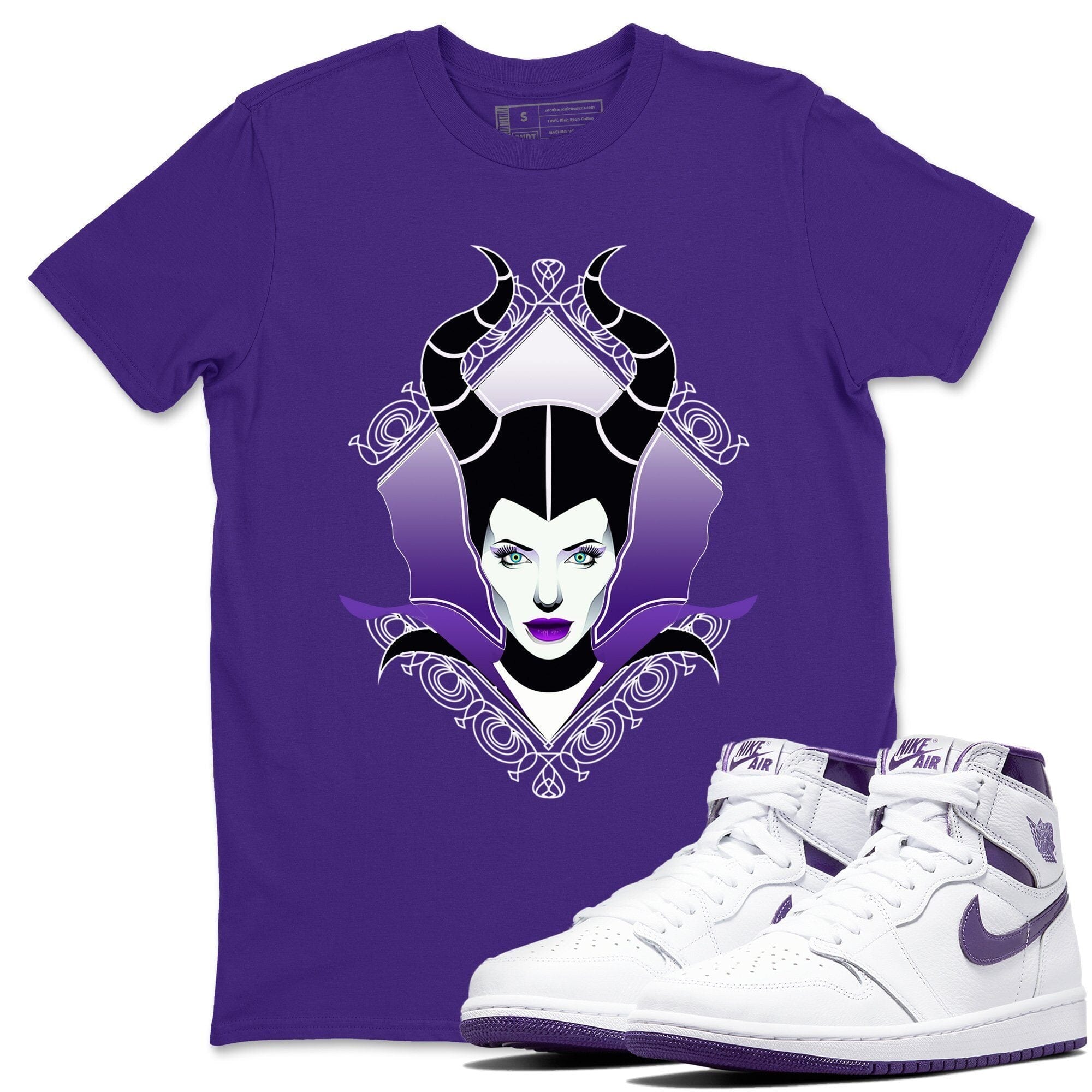 Court Purple Evil Unisex Tops - Air Jordan 1 WMNS Court Purple