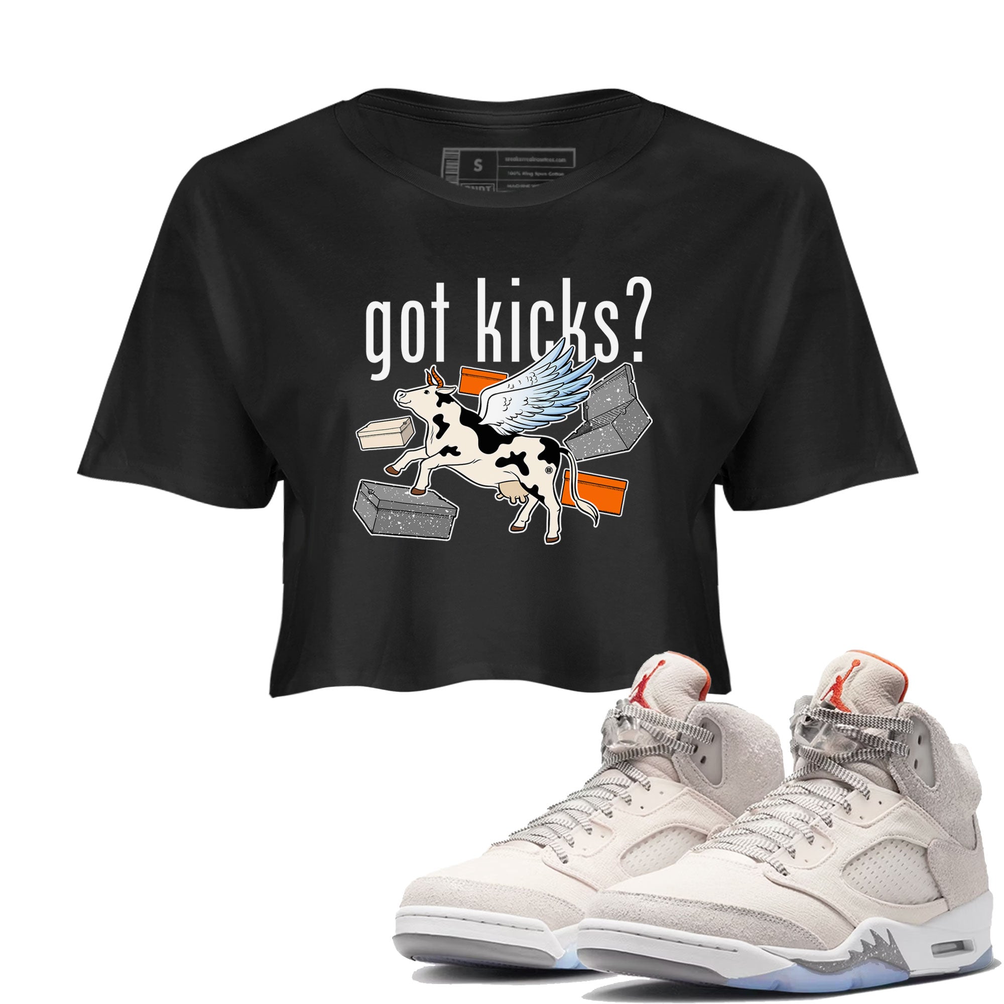 Cow Got Kicks snkmatch Women's Top - Air Jordan 5 Craft