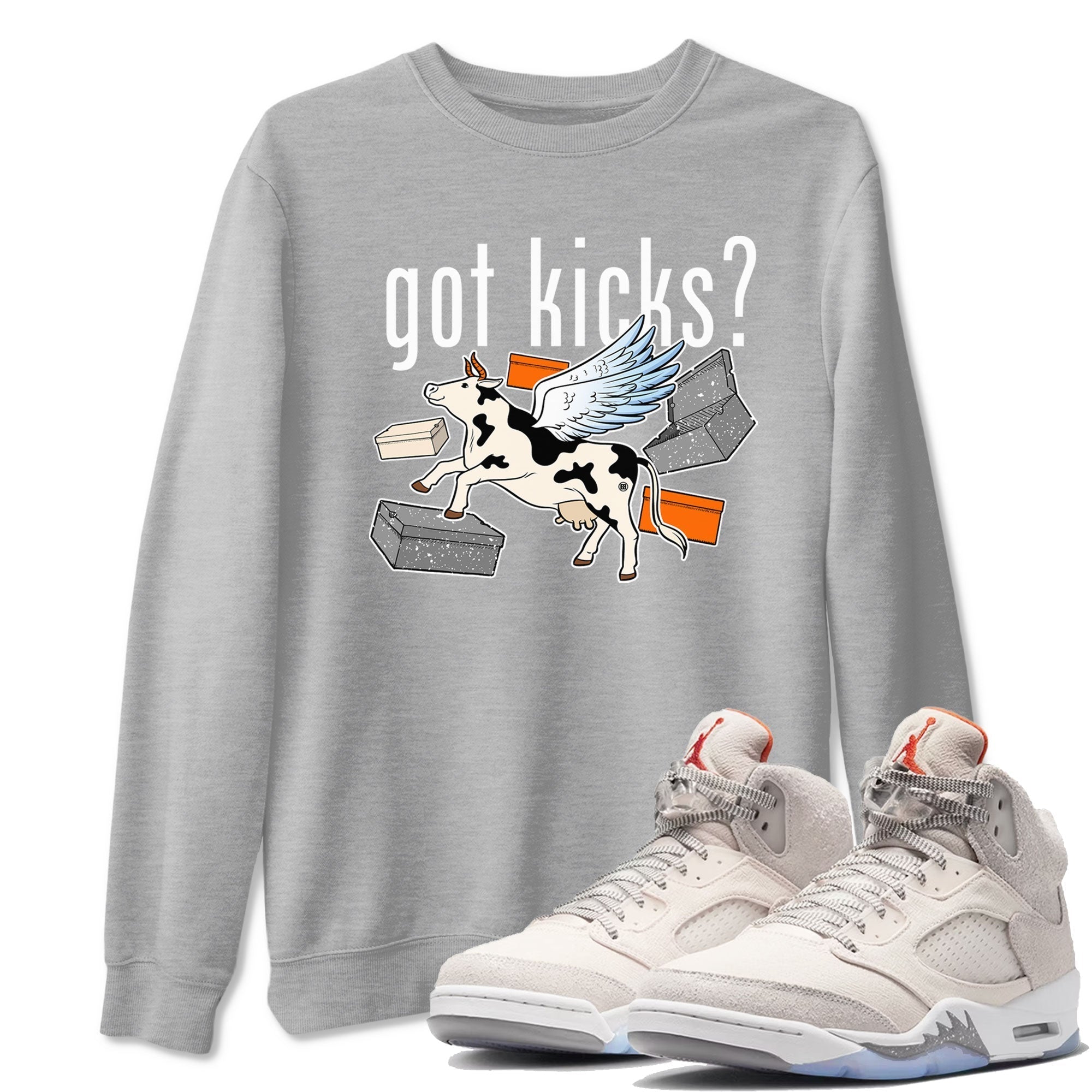 Cow Got Kicks snkmatch Tees - Air Jordan 5 Craft