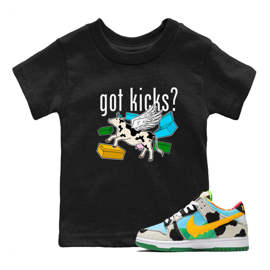Cow Got Kicks snkmatch Tees Kids - Dunk Chunky Dunky