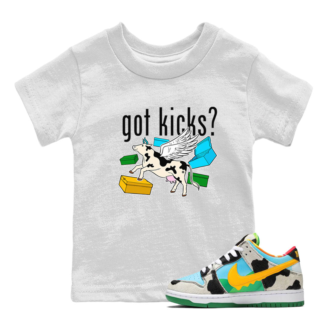 Cow Got Kicks snkmatch Tees Kids - Dunk Chunky Dunky